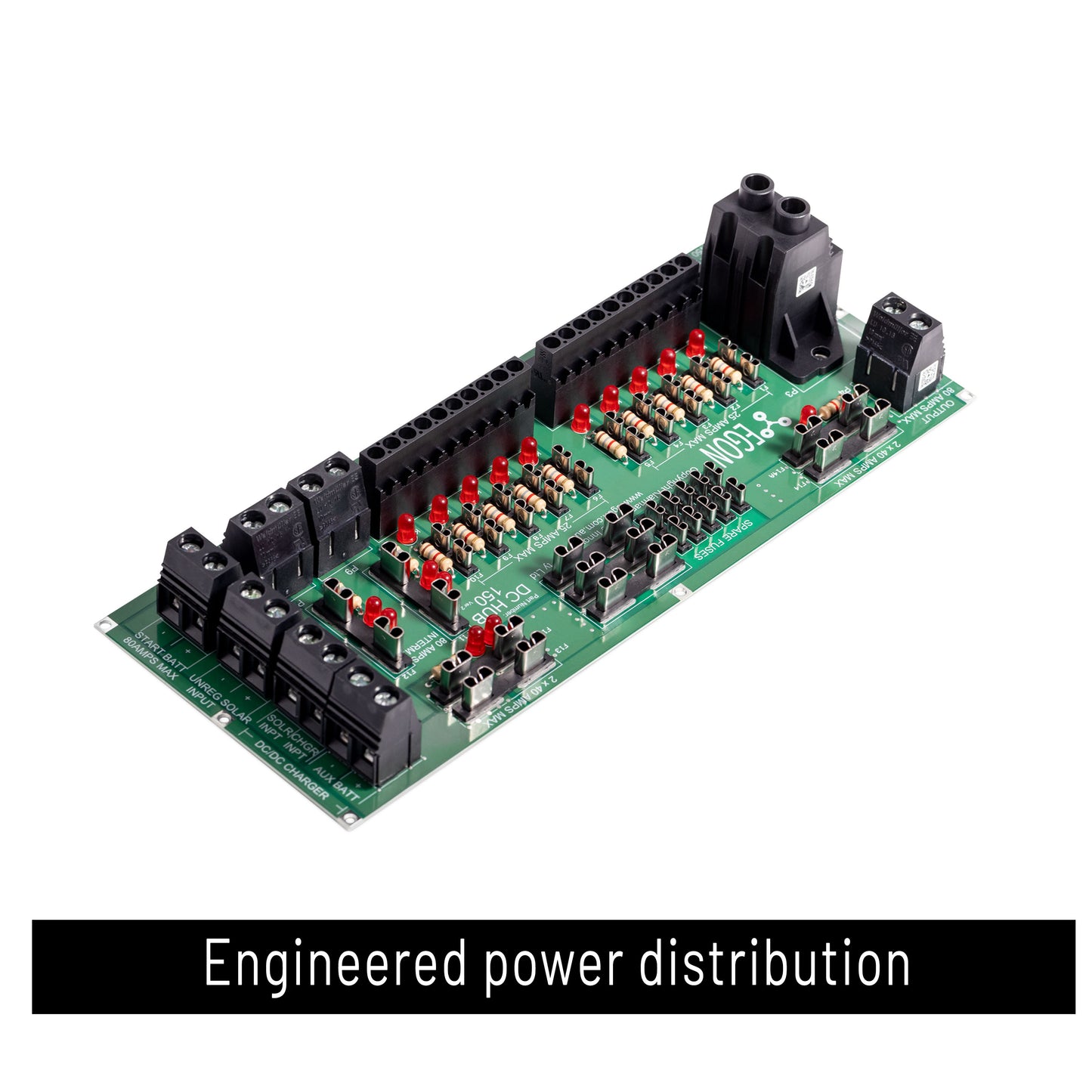 EGON DC-HUB 2.1 | POWER DISTRIBUTION HUB FOR DUAL BATTERY SYSTEMS INTEGRATED FUSE BOX