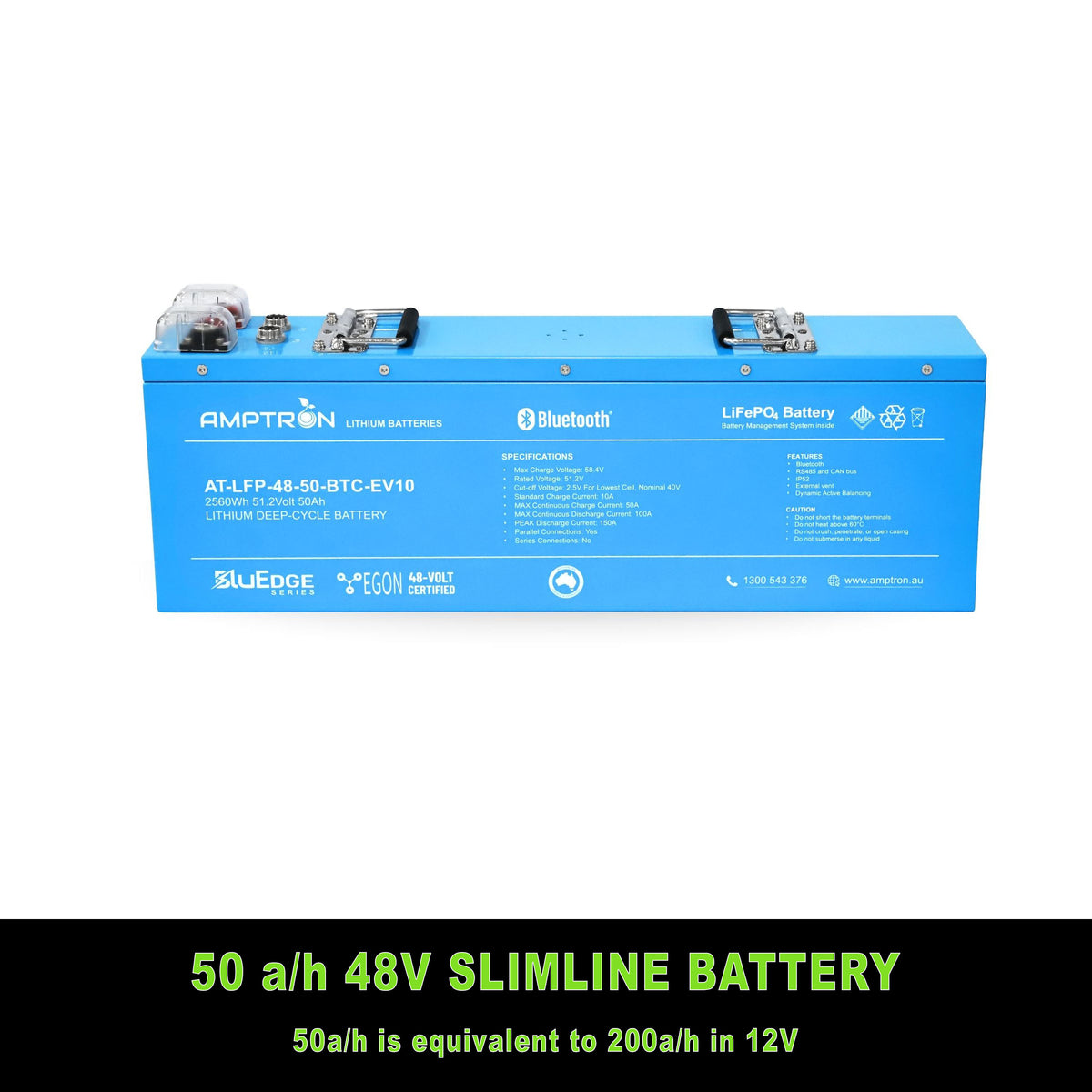 EGON 48V 50Ah LiFePO4 SLIMLINE BluEdge battery