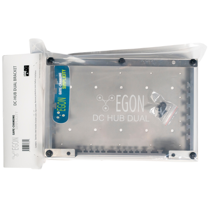 Egon DC Hub Dual bracket packaging on a white background