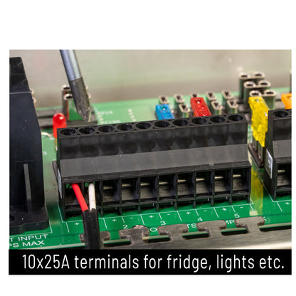 EGON DC-HUB 2.1 | POWER DISTRIBUTION HUB FOR DUAL BATTERY SYSTEMS INTEGRATED FUSE BOX