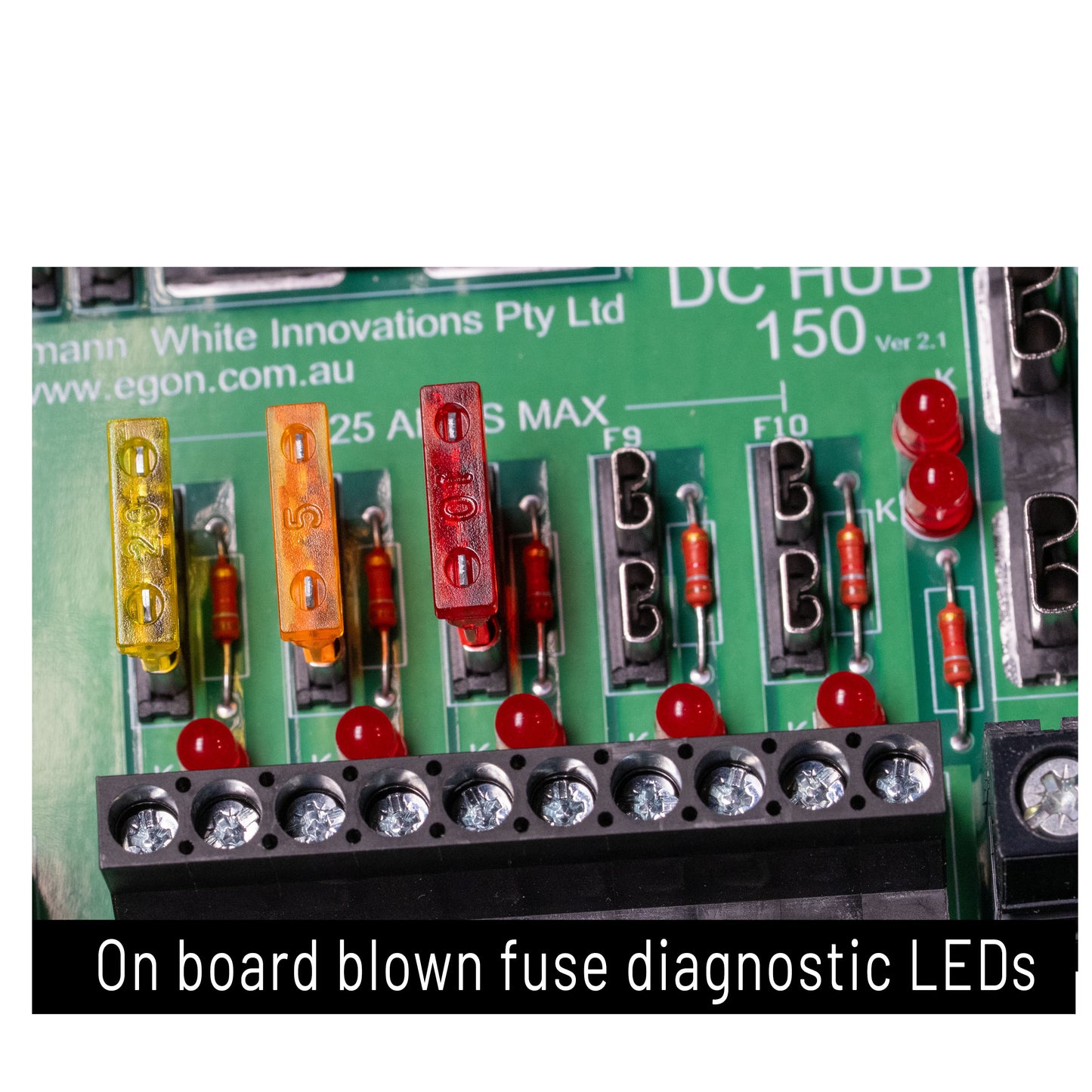 EGON DC-HUB 2.1 | POWER DISTRIBUTION HUB FOR DUAL BATTERY SYSTEMS INTEGRATED FUSE BOX