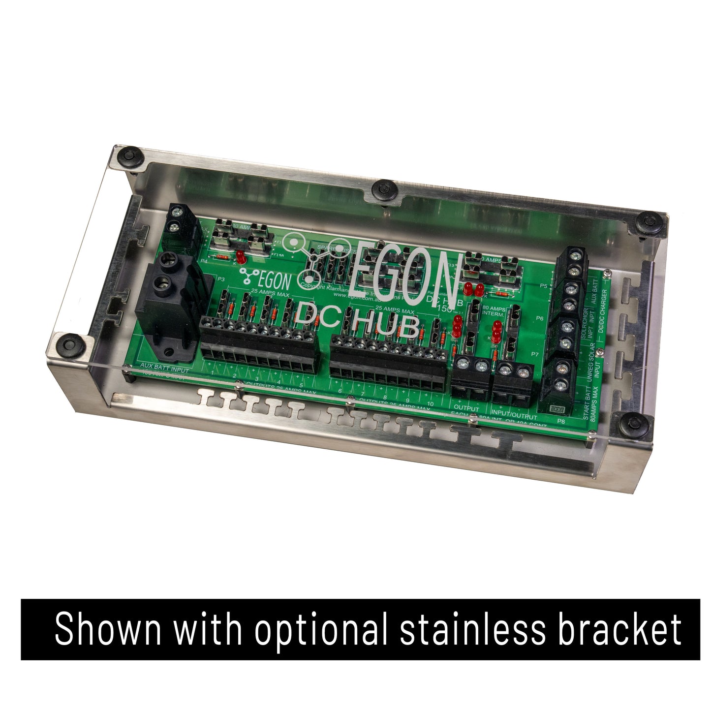 EGON DC-HUB 2.1 | POWER DISTRIBUTION HUB FOR DUAL BATTERY SYSTEMS INTEGRATED FUSE BOX